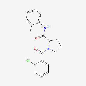molecular formula C19H19ClN2O2 B6007344 1-(2-chlorobenzoyl)-N-(2-methylphenyl)prolinamide 