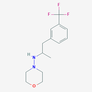 molecular formula C14H19F3N2O B6007359 N-{1-methyl-2-[3-(trifluoromethyl)phenyl]ethyl}-4-morpholinamine 