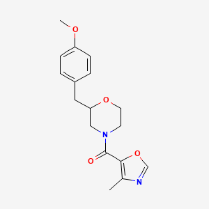 molecular formula C17H20N2O4 B6007377 2-(4-methoxybenzyl)-4-[(4-methyl-1,3-oxazol-5-yl)carbonyl]morpholine 