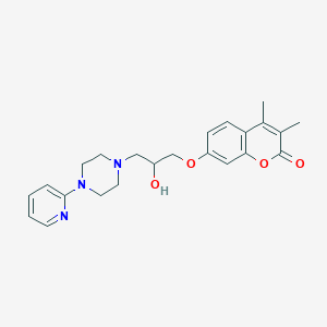 7-{2-hydroxy-3-[4-(2-pyridinyl)-1-piperazinyl]propoxy}-3,4-dimethyl-2H-chromen-2-one