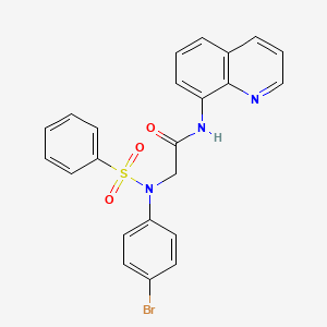 molecular formula C23H18BrN3O3S B6007407 N~2~-(4-bromophenyl)-N~2~-(phenylsulfonyl)-N~1~-8-quinolinylglycinamide 