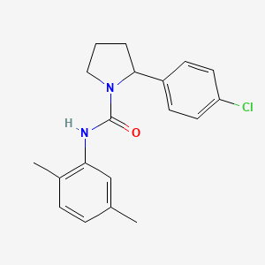 molecular formula C19H21ClN2O B6007419 2-(4-chlorophenyl)-N-(2,5-dimethylphenyl)-1-pyrrolidinecarboxamide 