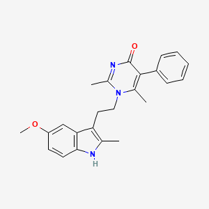 1-[2-(5-methoxy-2-methyl-1H-indol-3-yl)ethyl]-2,6-dimethyl-5-phenylpyrimidin-4(1H)-one