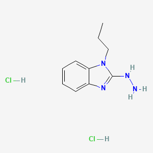molecular formula C10H16Cl2N4 B6007441 2-hydrazino-1-propyl-1H-benzimidazole dihydrochloride 