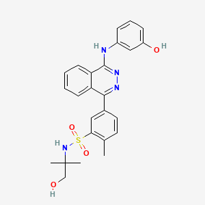 molecular formula C25H26N4O4S B6007457 N-(2-hydroxy-1,1-dimethylethyl)-5-{4-[(3-hydroxyphenyl)amino]-1-phthalazinyl}-2-methylbenzenesulfonamide 