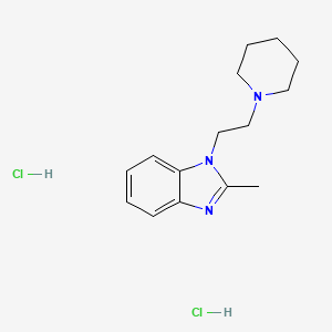 molecular formula C15H23Cl2N3 B6007461 2-methyl-1-[2-(1-piperidinyl)ethyl]-1H-benzimidazole dihydrochloride 