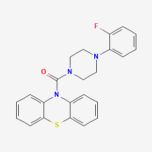 molecular formula C23H20FN3OS B6007470 10-{[4-(2-fluorophenyl)-1-piperazinyl]carbonyl}-10H-phenothiazine 