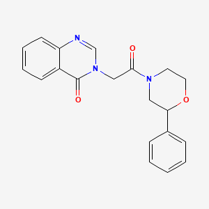 molecular formula C20H19N3O3 B6007535 3-[2-oxo-2-(2-phenyl-4-morpholinyl)ethyl]-4(3H)-quinazolinone 