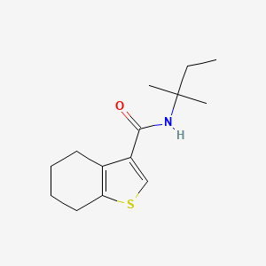 molecular formula C14H21NOS B6007541 N-(1,1-dimethylpropyl)-4,5,6,7-tetrahydro-1-benzothiophene-3-carboxamide 