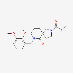 molecular formula C21H30N2O4 B6007558 7-(2,3-dimethoxybenzyl)-2-isobutyryl-2,7-diazaspiro[4.5]decan-6-one 
