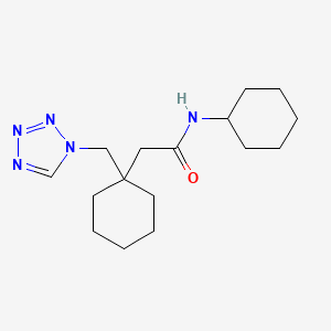 molecular formula C16H27N5O B6007578 N-cyclohexyl-2-[1-(1H-tetrazol-1-ylmethyl)cyclohexyl]acetamide 