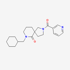 molecular formula C21H29N3O2 B6007583 7-(cyclohexylmethyl)-2-(3-pyridinylcarbonyl)-2,7-diazaspiro[4.5]decan-6-one 