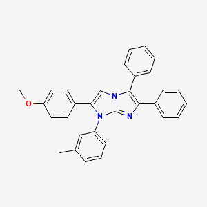 molecular formula C31H25N3O B6007587 2-(4-methoxyphenyl)-1-(3-methylphenyl)-5,6-diphenyl-1H-imidazo[1,2-a]imidazole 