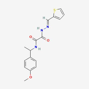 N-[1-(4-methoxyphenyl)ethyl]-2-oxo-2-[2-(2-thienylmethylene)hydrazino]acetamide