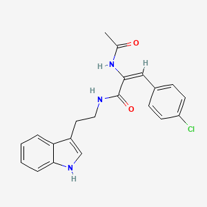 molecular formula C21H20ClN3O2 B6007618 2-(acetylamino)-3-(4-chlorophenyl)-N-[2-(1H-indol-3-yl)ethyl]acrylamide 
