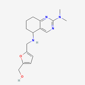 molecular formula C16H22N4O2 B6007646 [5-({[2-(dimethylamino)-5,6,7,8-tetrahydro-5-quinazolinyl]amino}methyl)-2-furyl]methanol 