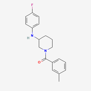 molecular formula C19H21FN2O B6007649 N-(4-fluorophenyl)-1-(3-methylbenzoyl)-3-piperidinamine 