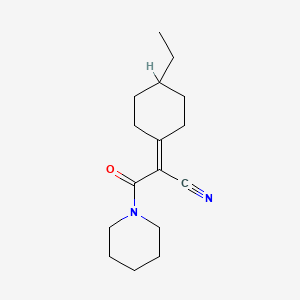 molecular formula C16H24N2O B6007674 2-(4-ethylcyclohexylidene)-3-oxo-3-(1-piperidinyl)propanenitrile 