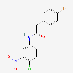 molecular formula C14H10BrClN2O3 B6007679 2-(4-bromophenyl)-N-(4-chloro-3-nitrophenyl)acetamide 