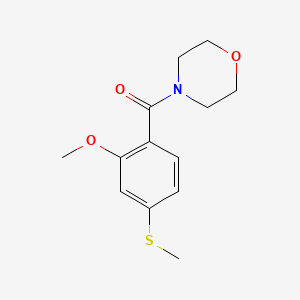 molecular formula C13H17NO3S B6007685 4-[2-methoxy-4-(methylthio)benzoyl]morpholine 