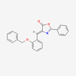 molecular formula C23H17NO3 B6007687 4-[2-(benzyloxy)benzylidene]-2-phenyl-1,3-oxazol-5(4H)-one 