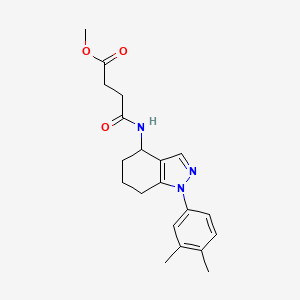 molecular formula C20H25N3O3 B6007719 methyl 4-{[1-(3,4-dimethylphenyl)-4,5,6,7-tetrahydro-1H-indazol-4-yl]amino}-4-oxobutanoate 