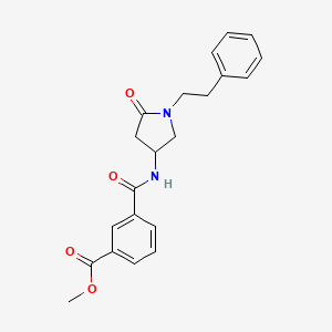methyl 3-({[5-oxo-1-(2-phenylethyl)-3-pyrrolidinyl]amino}carbonyl)benzoate