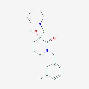 molecular formula C19H28N2O2 B6007765 3-hydroxy-1-(3-methylbenzyl)-3-(1-piperidinylmethyl)-2-piperidinone 