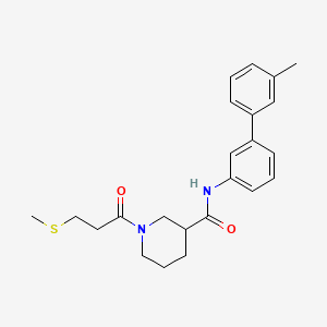 molecular formula C23H28N2O2S B6007784 N-(3'-methyl-3-biphenylyl)-1-[3-(methylthio)propanoyl]-3-piperidinecarboxamide 