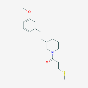 3-[2-(3-methoxyphenyl)ethyl]-1-[3-(methylthio)propanoyl]piperidine