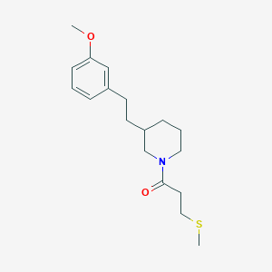 molecular formula C18H27NO2S B6007799 3-[2-(3-methoxyphenyl)ethyl]-1-[3-(methylthio)propanoyl]piperidine 