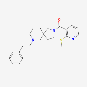 molecular formula C23H29N3OS B6007829 2-{[2-(methylthio)-3-pyridinyl]carbonyl}-7-(2-phenylethyl)-2,7-diazaspiro[4.5]decane 