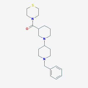 molecular formula C22H33N3OS B6007851 1'-benzyl-3-(4-thiomorpholinylcarbonyl)-1,4'-bipiperidine 