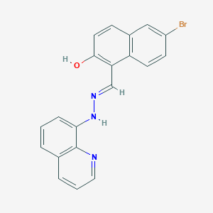 6-bromo-2-hydroxy-1-naphthaldehyde 8-quinolinylhydrazone