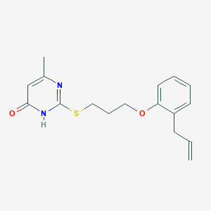 molecular formula C17H20N2O2S B6007893 2-{[3-(2-allylphenoxy)propyl]thio}-6-methyl-4-pyrimidinol 