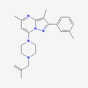 molecular formula C23H29N5 B6007897 3,5-dimethyl-2-(3-methylphenyl)-7-[4-(2-methyl-2-propen-1-yl)-1-piperazinyl]pyrazolo[1,5-a]pyrimidine 