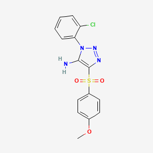 molecular formula C15H13ClN4O3S B6007904 1-(2-chlorophenyl)-4-[(4-methoxyphenyl)sulfonyl]-1H-1,2,3-triazol-5-amine 