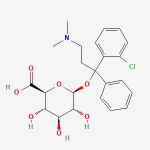 molecular formula C23H28ClNO7 B600794 氯芬丹 O-|A-D-葡萄糖醛酸苷 CAS No. 66171-85-5