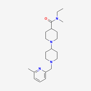 N-ethyl-N-methyl-1'-[(6-methyl-2-pyridinyl)methyl]-1,4'-bipiperidine-4-carboxamide
