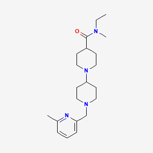 molecular formula C21H34N4O B6007954 N-ethyl-N-methyl-1'-[(6-methyl-2-pyridinyl)methyl]-1,4'-bipiperidine-4-carboxamide 