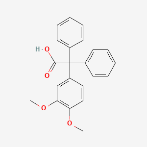 molecular formula C22H20O4 B6007958 (3,4-dimethoxyphenyl)(diphenyl)acetic acid 