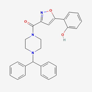 molecular formula C27H25N3O3 B6007977 2-(3-{[4-(diphenylmethyl)-1-piperazinyl]carbonyl}-5-isoxazolyl)phenol 