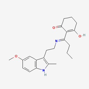 2-(1-{[2-(5-methoxy-2-methyl-1H-indol-3-yl)ethyl]amino}butylidene)cyclohexane-1,3-dione