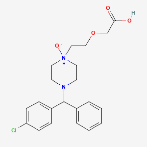 molecular formula C21H25ClN2O4 B600800 左西替利嗪N-氧化物 CAS No. 1076199-80-8