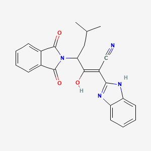 2-(1,3-dihydro-2H-benzimidazol-2-ylidene)-4-(1,3-dioxo-1,3-dihydro-2H-isoindol-2-yl)-6-methyl-3-oxoheptanenitrile