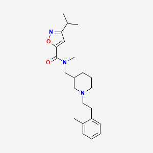 molecular formula C23H33N3O2 B6008032 3-isopropyl-N-methyl-N-({1-[2-(2-methylphenyl)ethyl]-3-piperidinyl}methyl)-5-isoxazolecarboxamide 