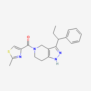 5-[(2-methyl-1,3-thiazol-4-yl)carbonyl]-3-(1-phenylpropyl)-4,5,6,7-tetrahydro-1H-pyrazolo[4,3-c]pyridine