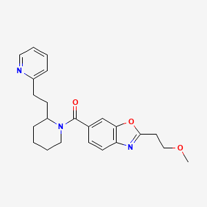 2-(2-methoxyethyl)-6-({2-[2-(2-pyridinyl)ethyl]-1-piperidinyl}carbonyl)-1,3-benzoxazole