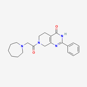 molecular formula C21H26N4O2 B6008083 7-(azepan-1-ylacetyl)-2-phenyl-5,6,7,8-tetrahydropyrido[3,4-d]pyrimidin-4(3H)-one 