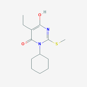 3-cyclohexyl-5-ethyl-6-hydroxy-2-(methylthio)-4(3H)-pyrimidinone